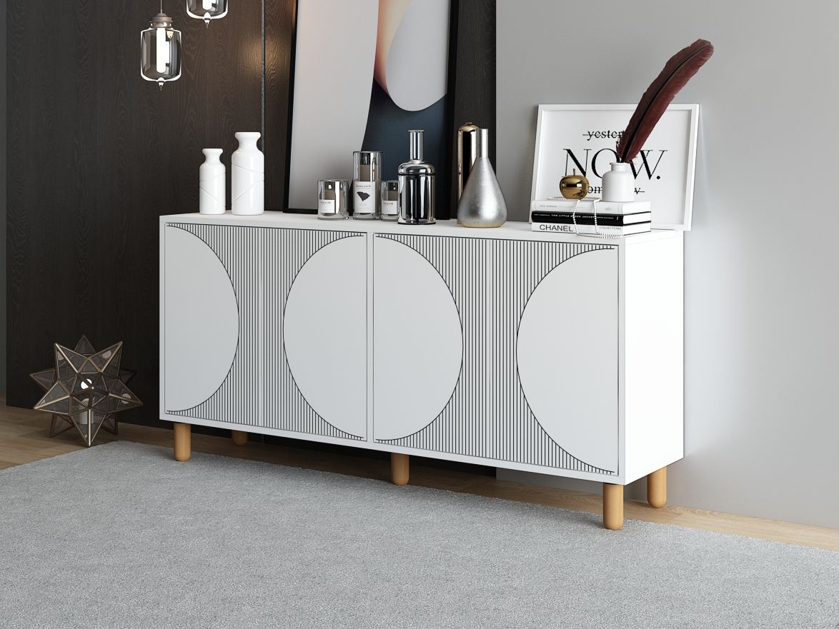 Aparador – 150 cm x 73 cm x 36 cm – Branco – Aglomerado