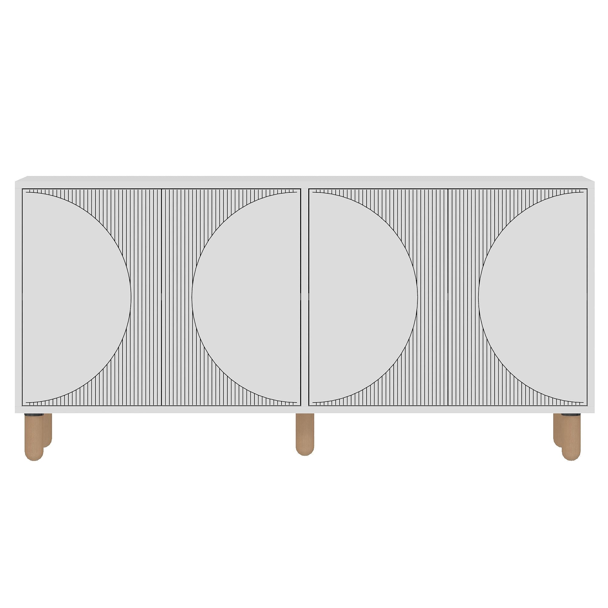 Aparador – 150 cm x 73 cm x 36 cm – Branco – Aglomerado