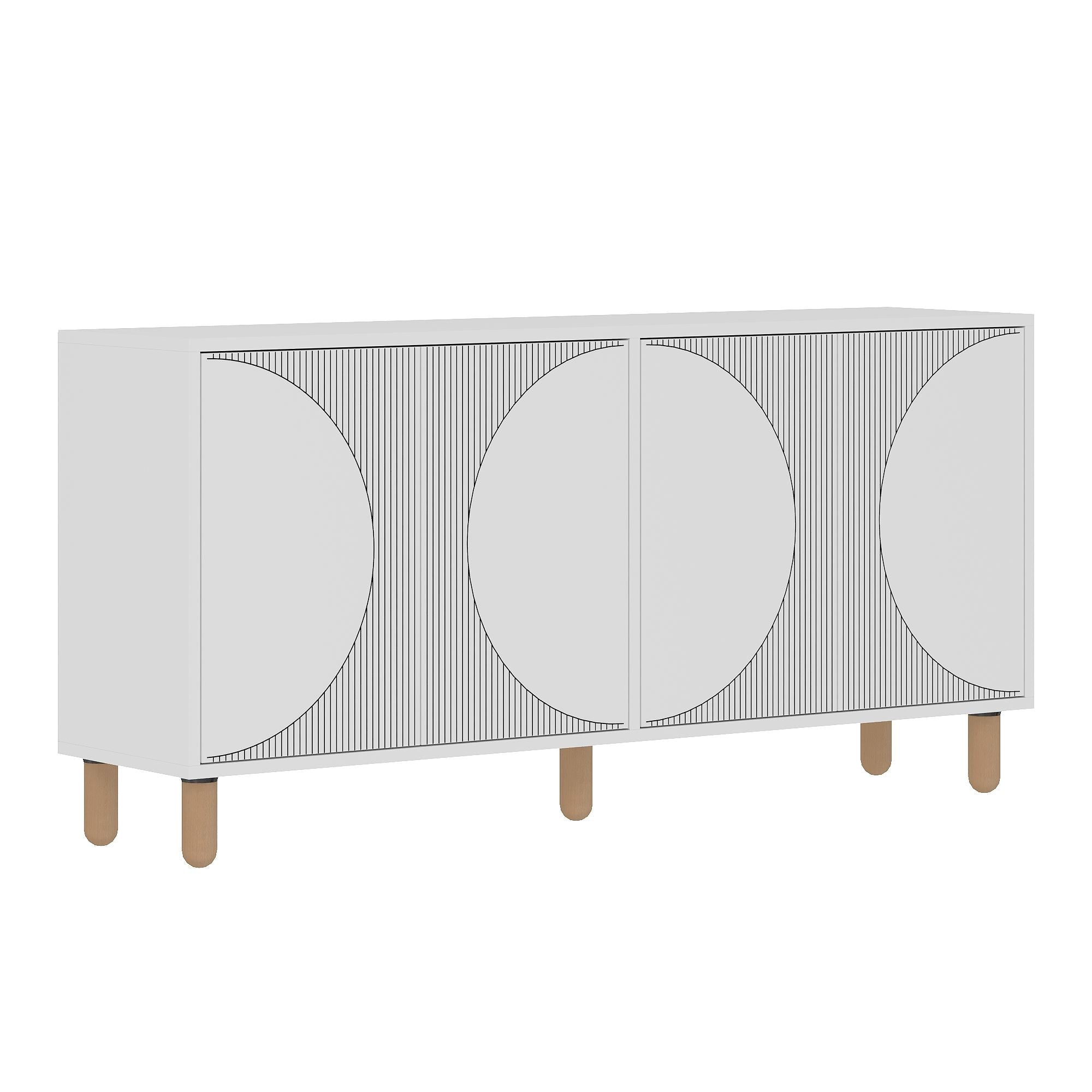 Aparador – 150 cm x 73 cm x 36 cm – Branco – Aglomerado
