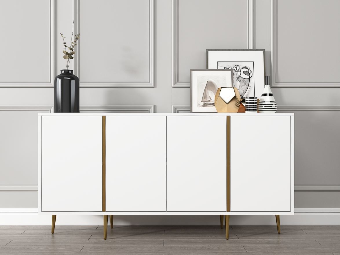 Aparador – 150 cm x 75 cm x 36 cm – Branco – MDF
