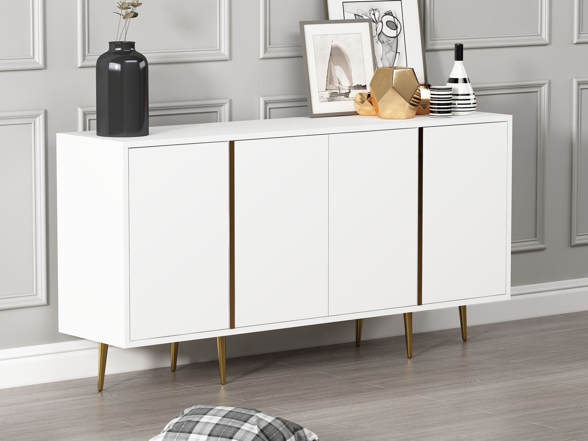 Aparador – 150 cm x 75 cm x 36 cm – Branco – MDF