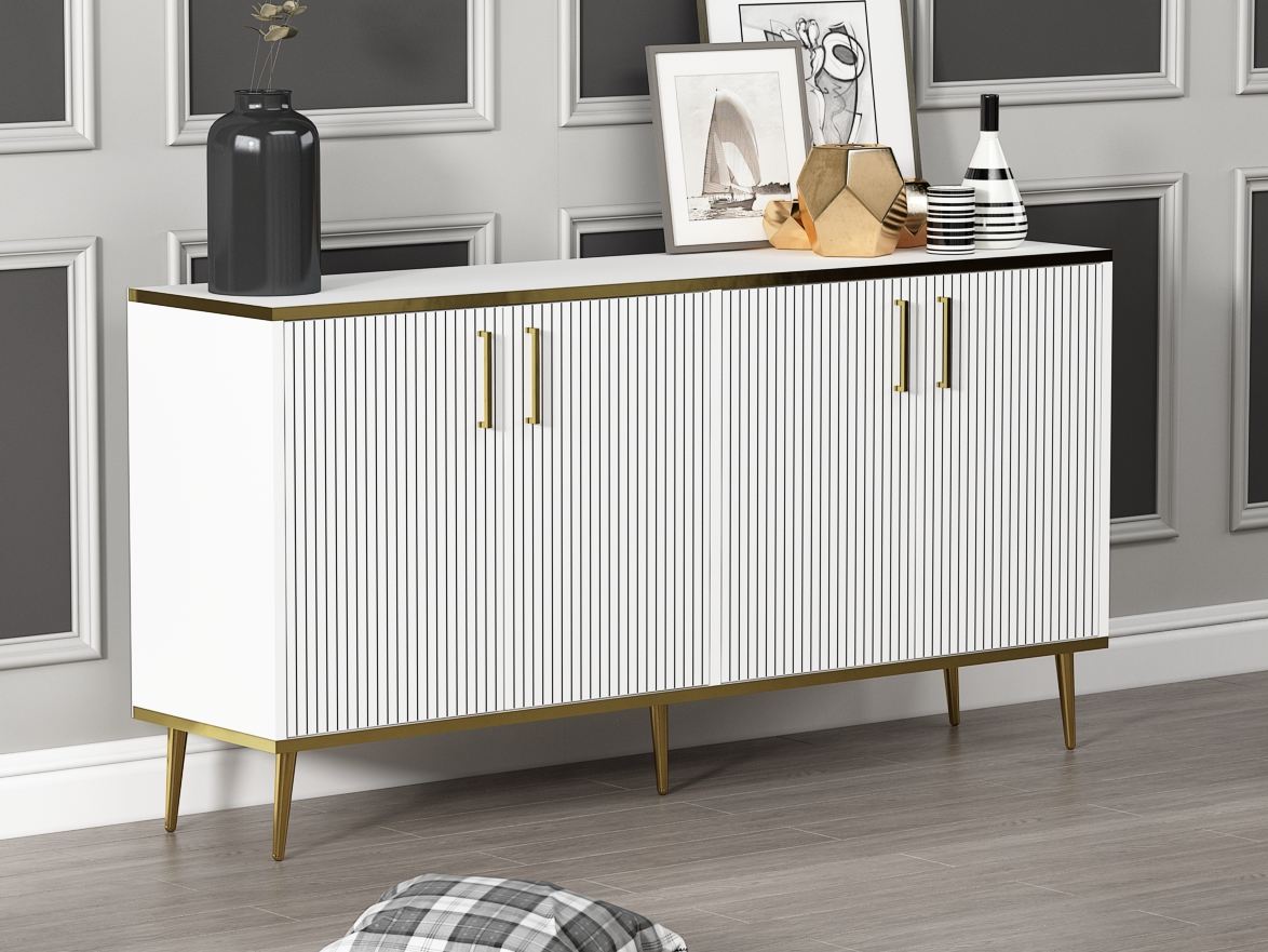 Aparador – 150 cm x 75 cm x 36 cm – Branco – MDF