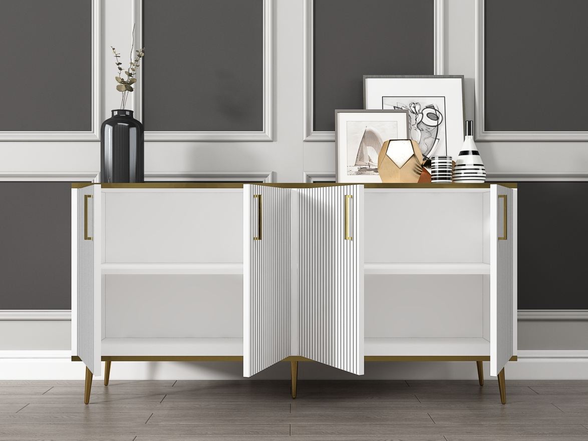 Aparador – 150 cm x 75 cm x 36 cm – Branco – MDF