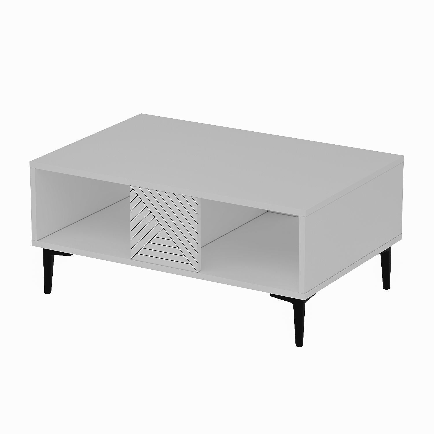 Mesa de Centro – 90 cm x 40,6 cm x 60 cm – Branca – MDF