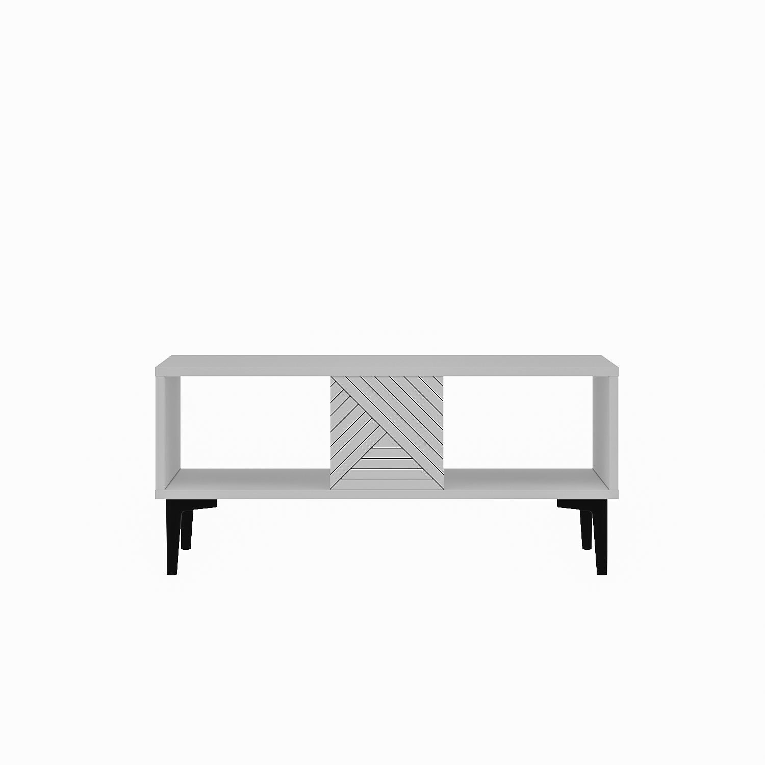Mesa de Centro – 90 cm x 40,6 cm x 60 cm – Branca – MDF