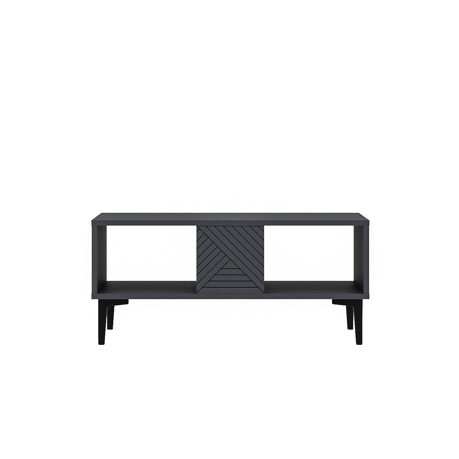 Mesa de Centro – 90 cm x 60 cm x 40,6 cm – Antracite – MDF
