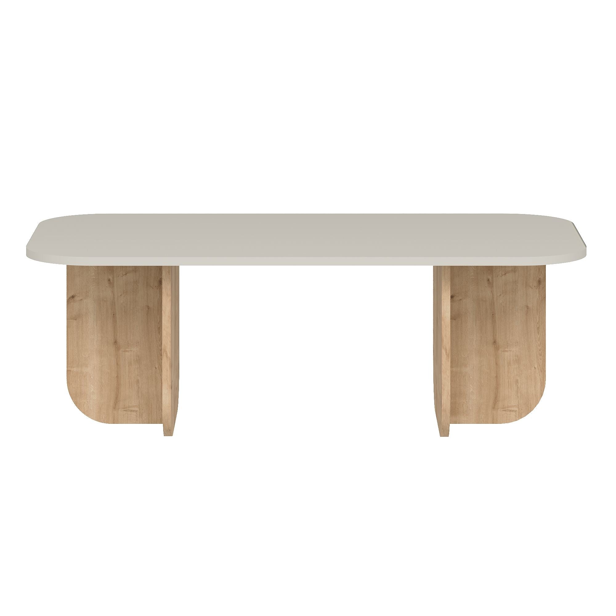 Mesa de Centro – 120 cm x 41,4 cm x 60 cm – Arenito e Carvalho Safira – MDF