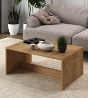 Mesa de Centro – 90 cm x 41,4 cm x 60 cm – Carvalho Safira – Aglomerado revestido de melamina