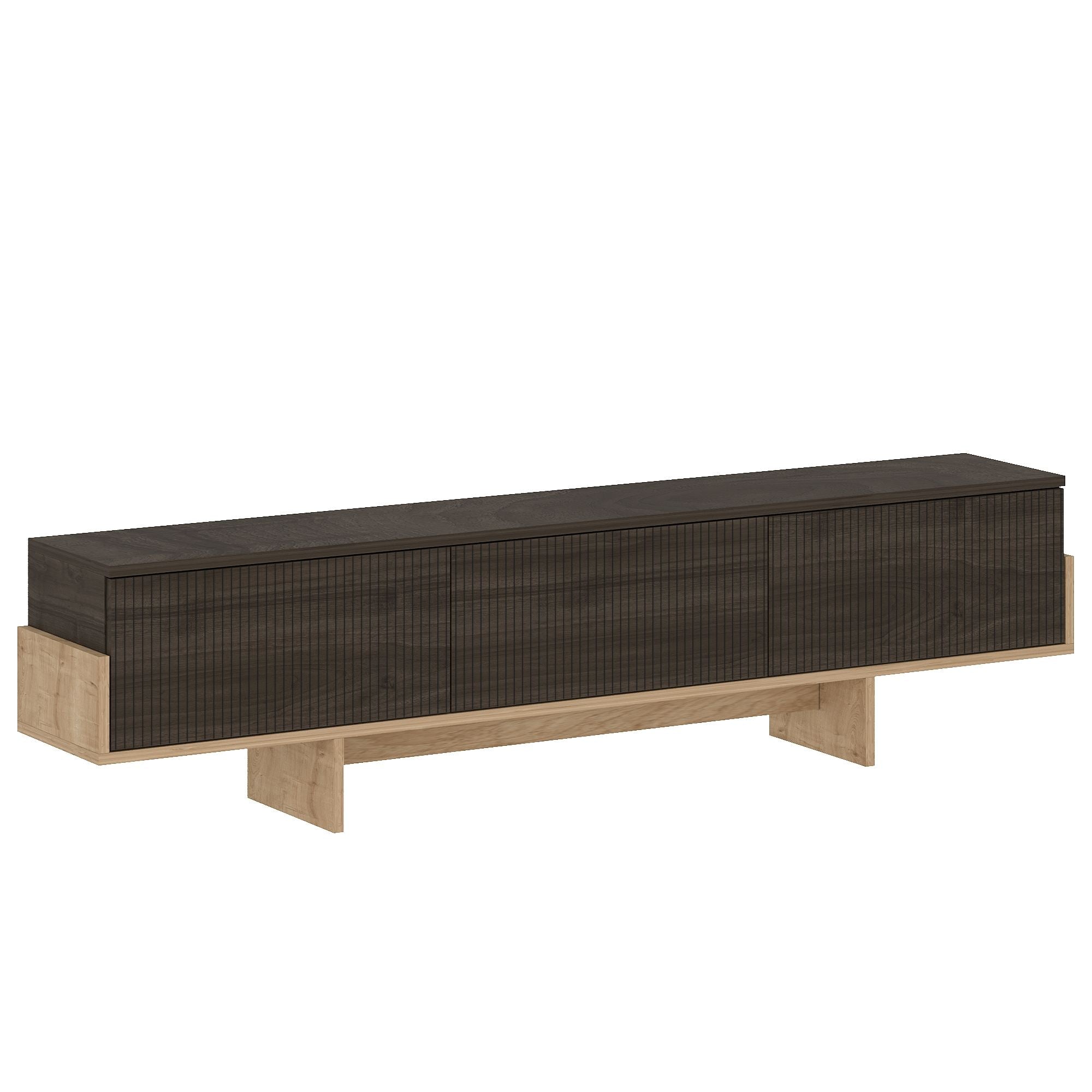 Móvel de TV – 180cm x 44,6cm x 30cm – Nogueira e Carvalho Safira – MDF