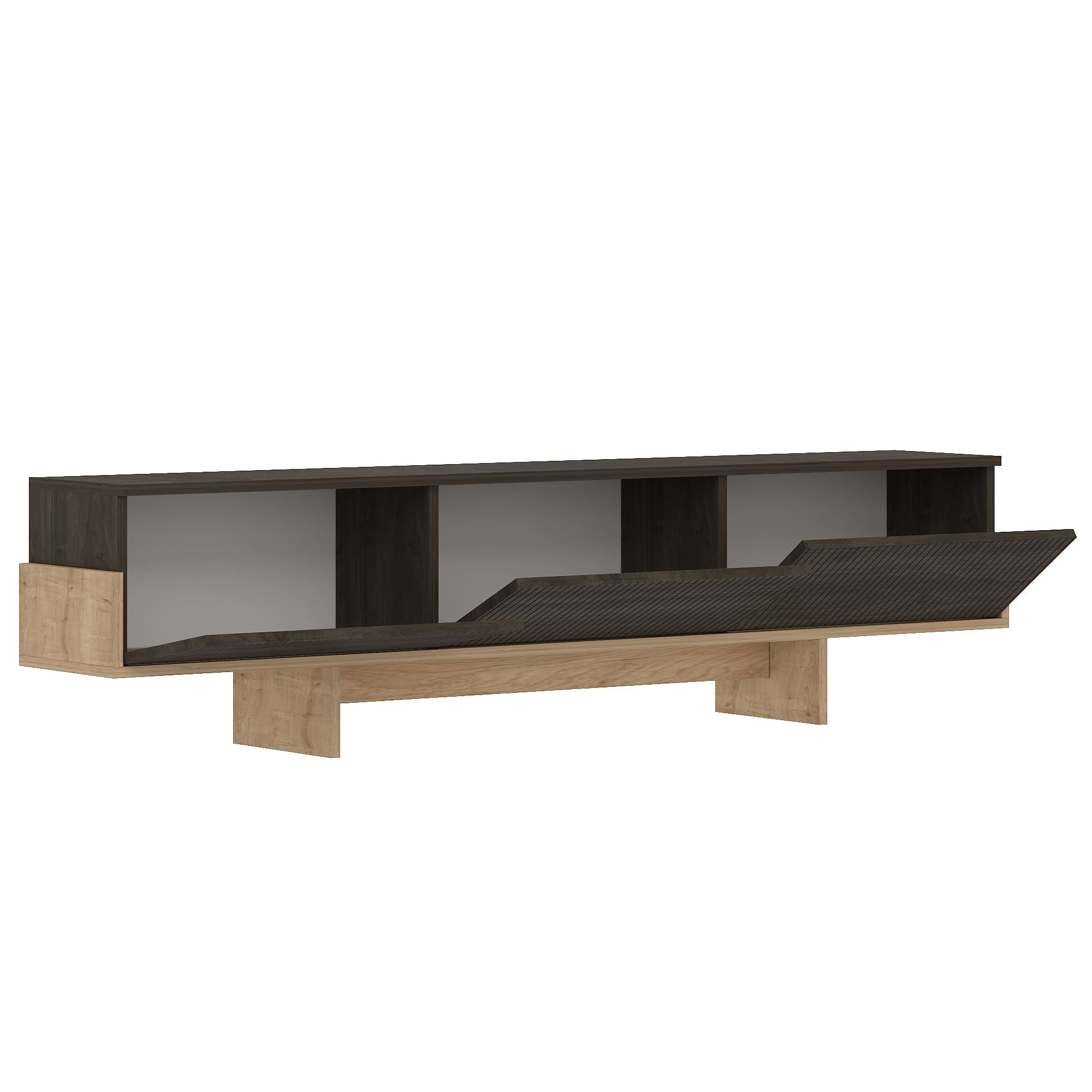 Móvel de TV – 180cm x 44,6cm x 30cm – Nogueira e Carvalho Safira – MDF