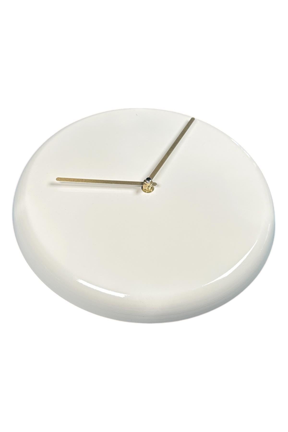 Relógio de Parede Decorativo em Alumínio 30x30 cm – Creme, Mecanismo Silencioso | 30Sivmet