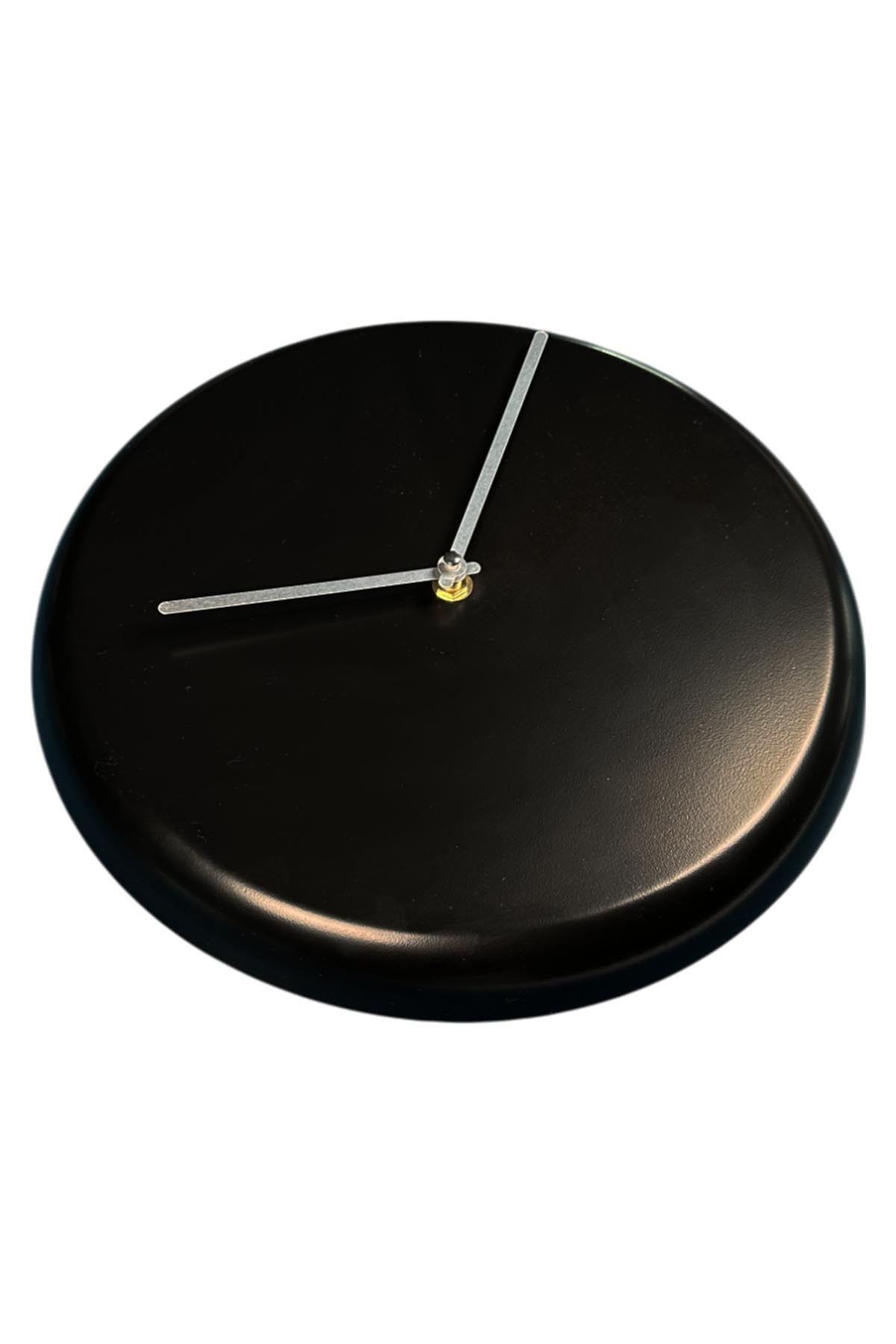 Relógio de Parede Decorativo 100% Alumínio, Preto, 30 x 30 cm — Mecanismo Silencioso