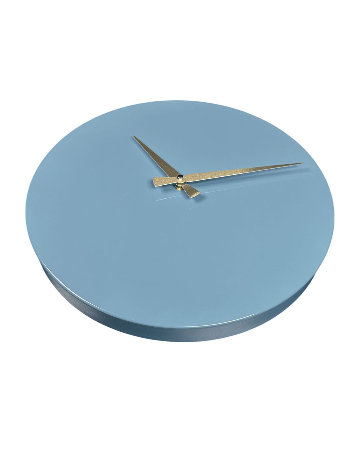Relógio de Parede Decorativo em Alumínio 35x35 cm – 35Sivmet Azul, Mecanismo Silencioso de Varredura Contínua