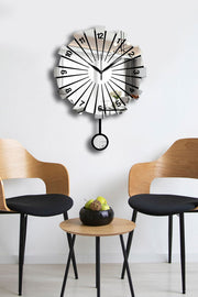 Relógio de Parede Decorativo Prateado 39 cm em MDF & Acrílico (Vlnt111Gu)