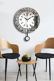 Relógio de Parede Decorativo Prateado em MDF/Acrílico, Ø39 cm — Vlnt113Gu