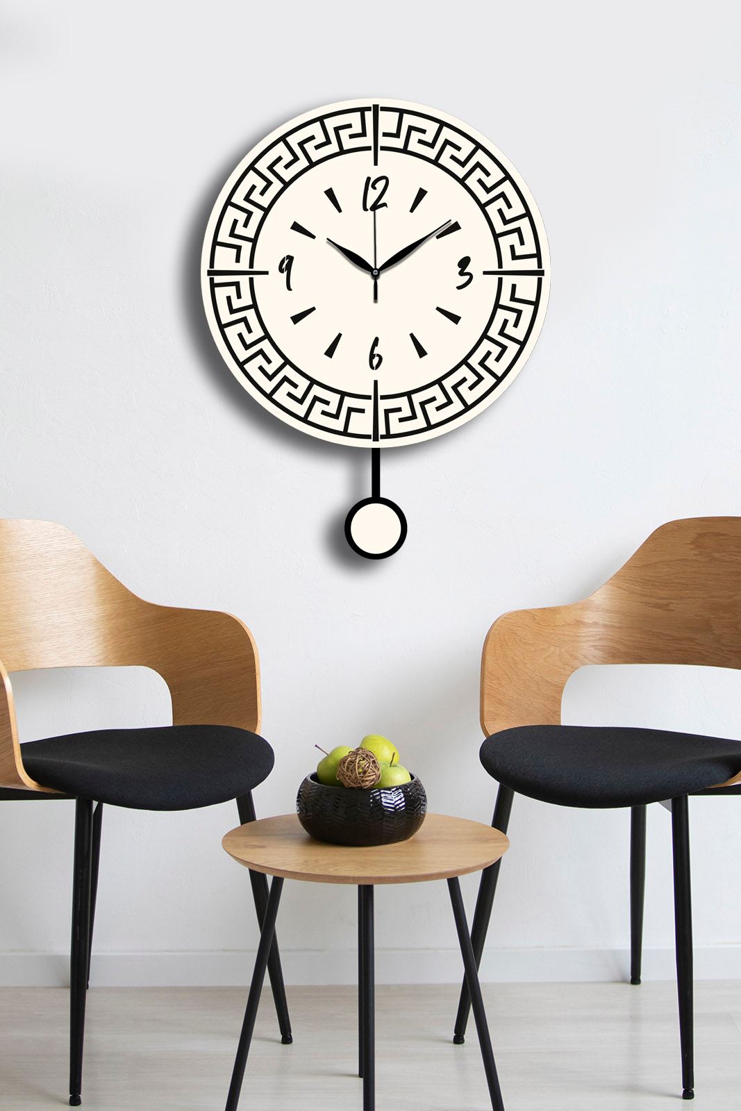 Relógio de Parede Decorativo Creme em MDF, 39 cm – Vlnt113Kr