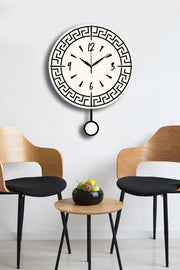 Relógio de Parede Decorativo Creme em MDF, 39 cm – Vlnt113Kr