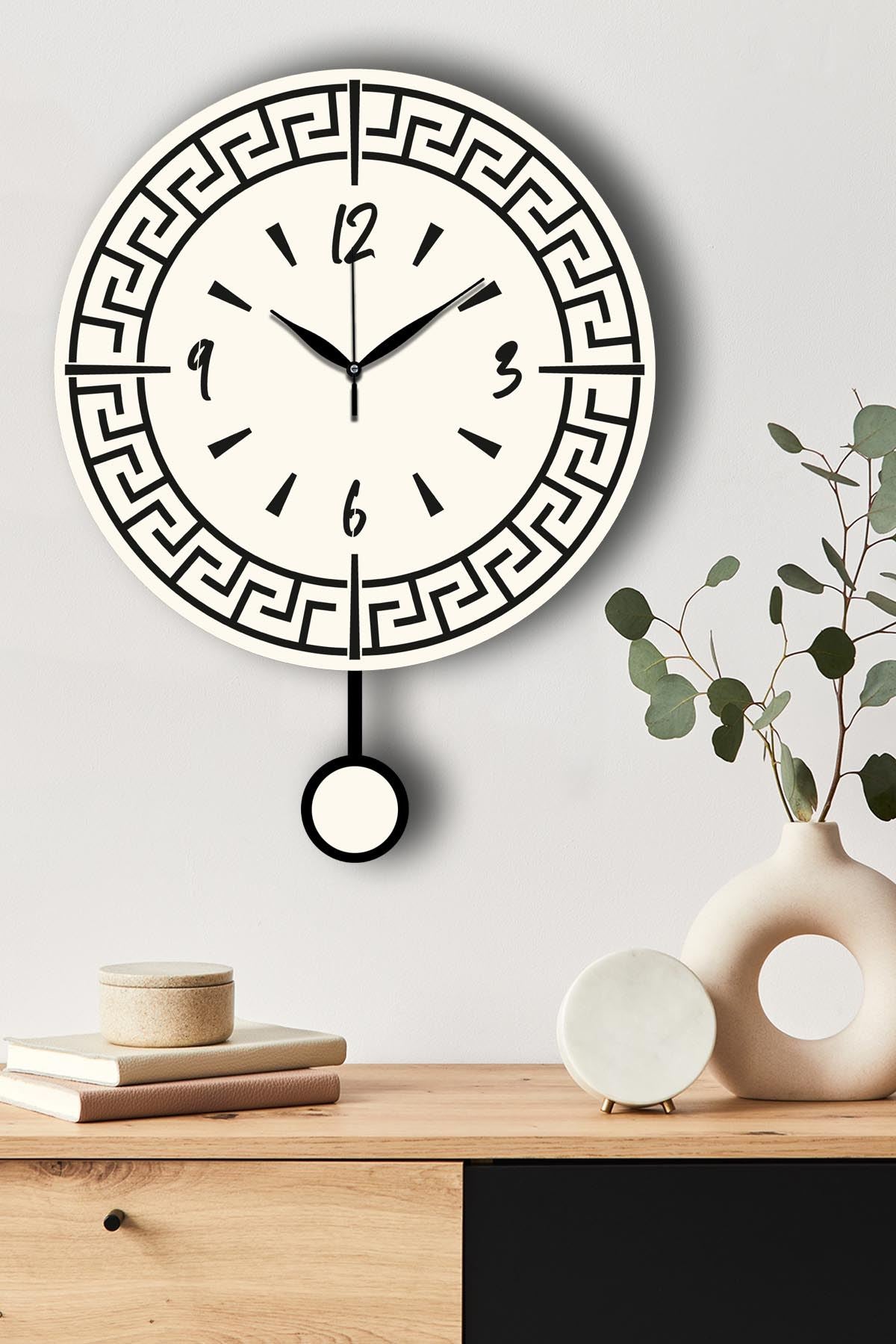 Relógio de Parede Decorativo Creme em MDF, 39 cm – Vlnt113Kr