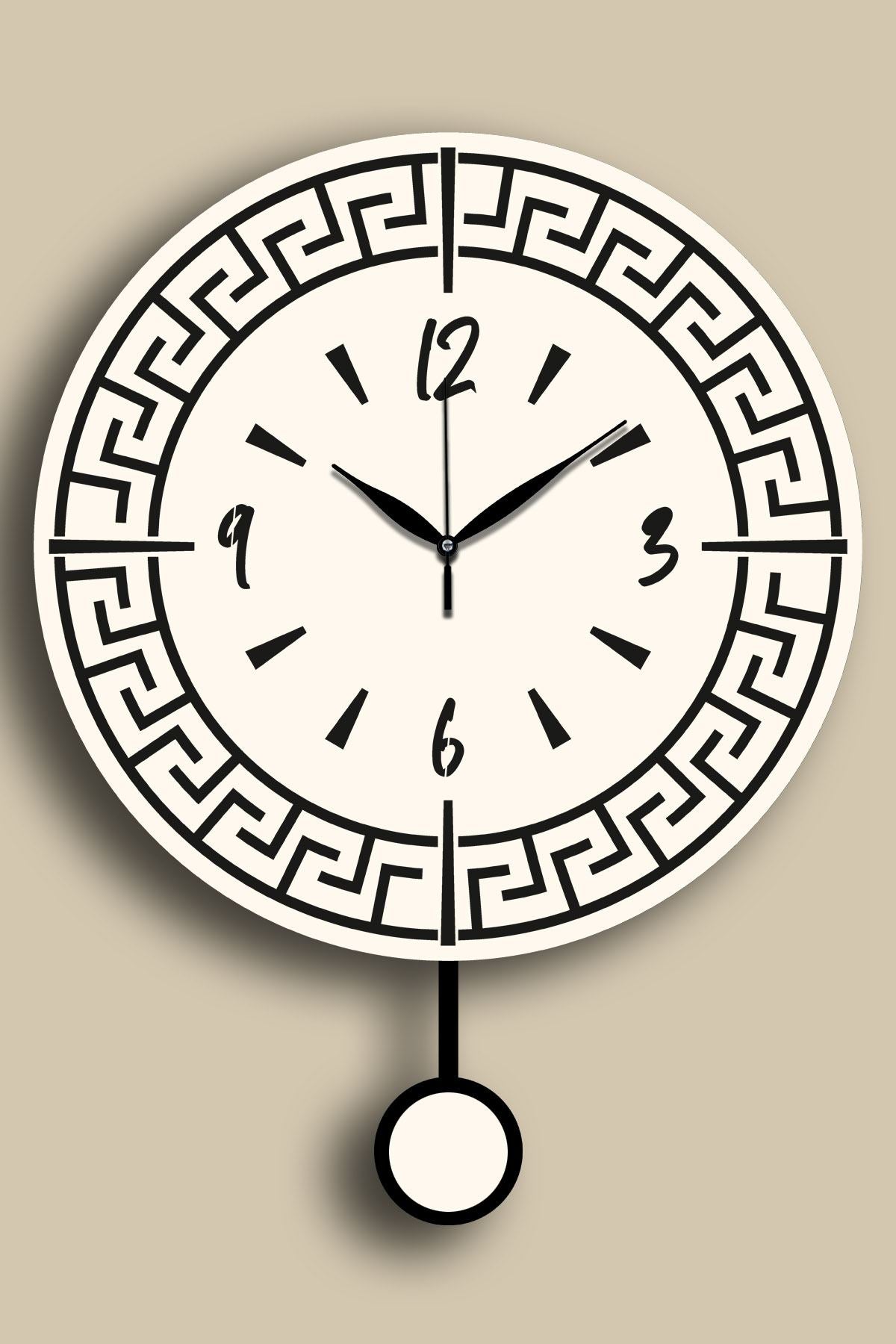 Relógio de Parede Decorativo Creme em MDF, 39 cm – Vlnt113Kr