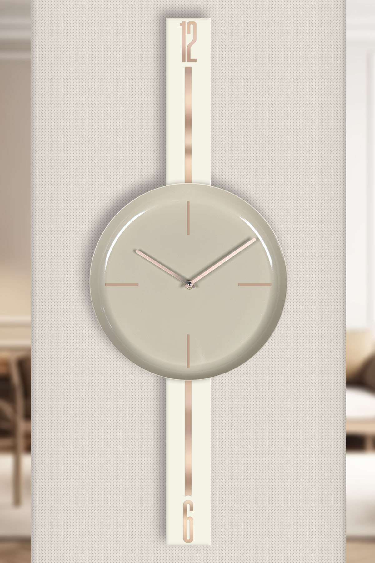 Relógio de Parede Decorativo em Aço (100%), Ø30 cm, Creme Cappuccino – Vlnt103Krcp | 332CDC1133