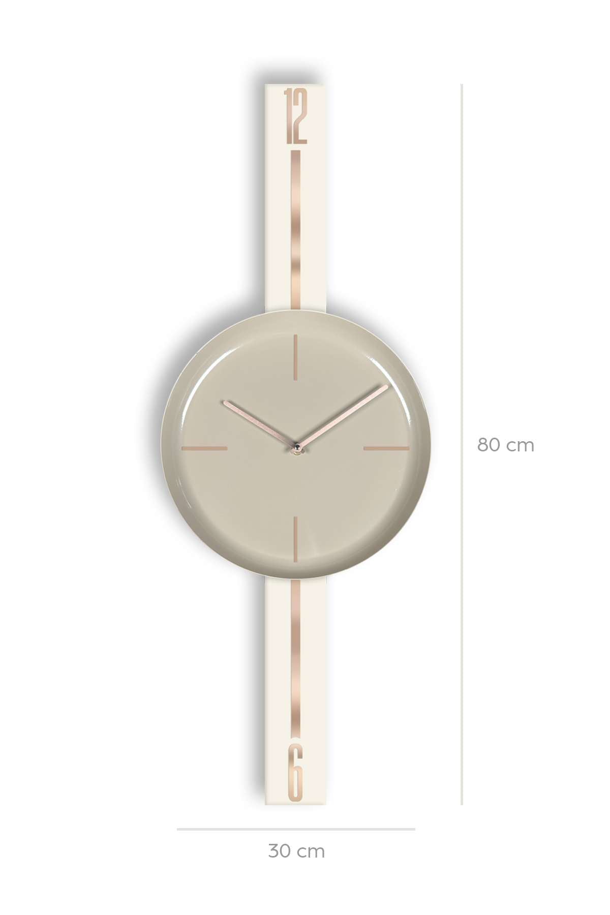 Relógio de Parede Decorativo em Aço (100%), Ø30 cm, Creme Cappuccino – Vlnt103Krcp | 332CDC1133