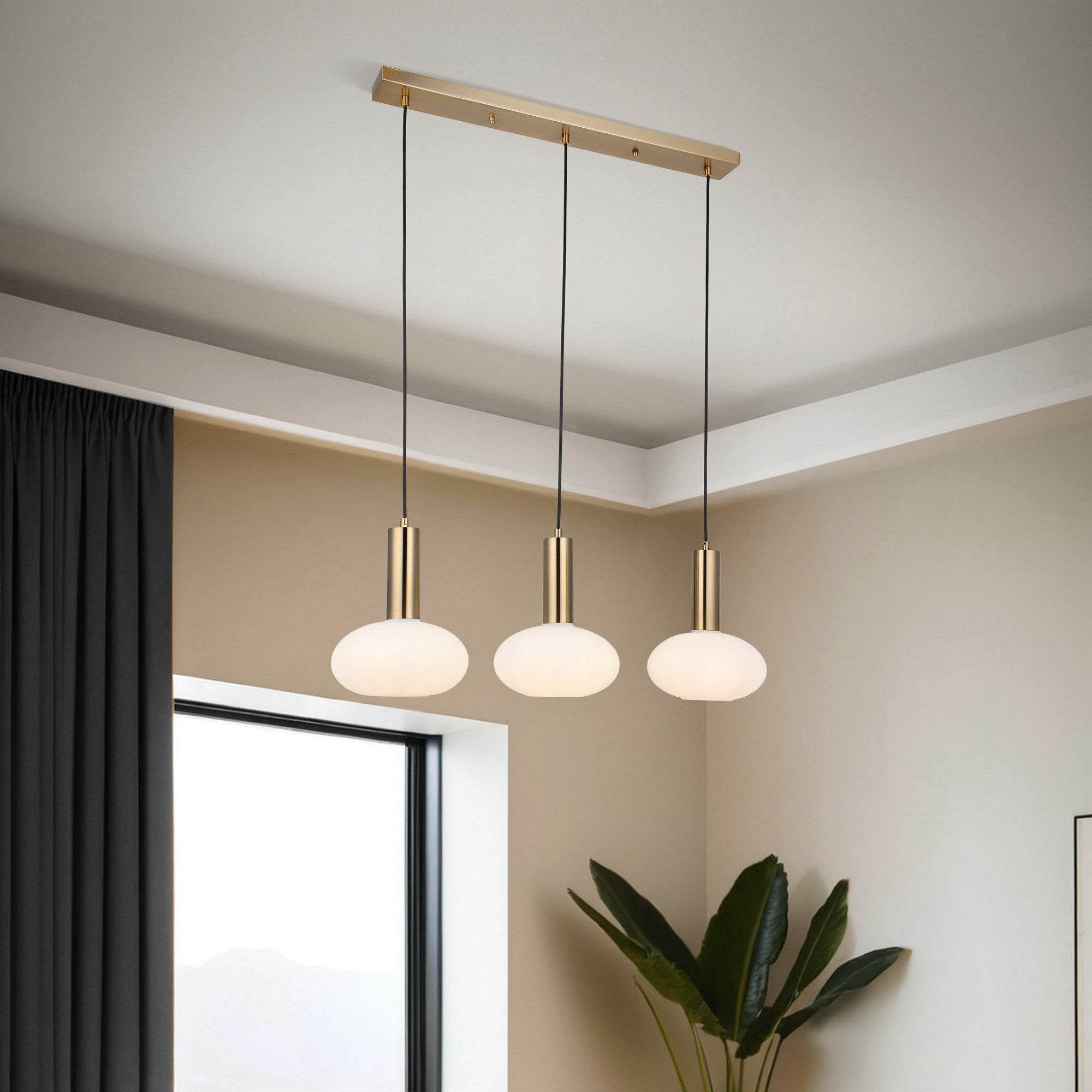 Candeeiro de Teto – 30 a 127 cm – Laca Antiga – Metal