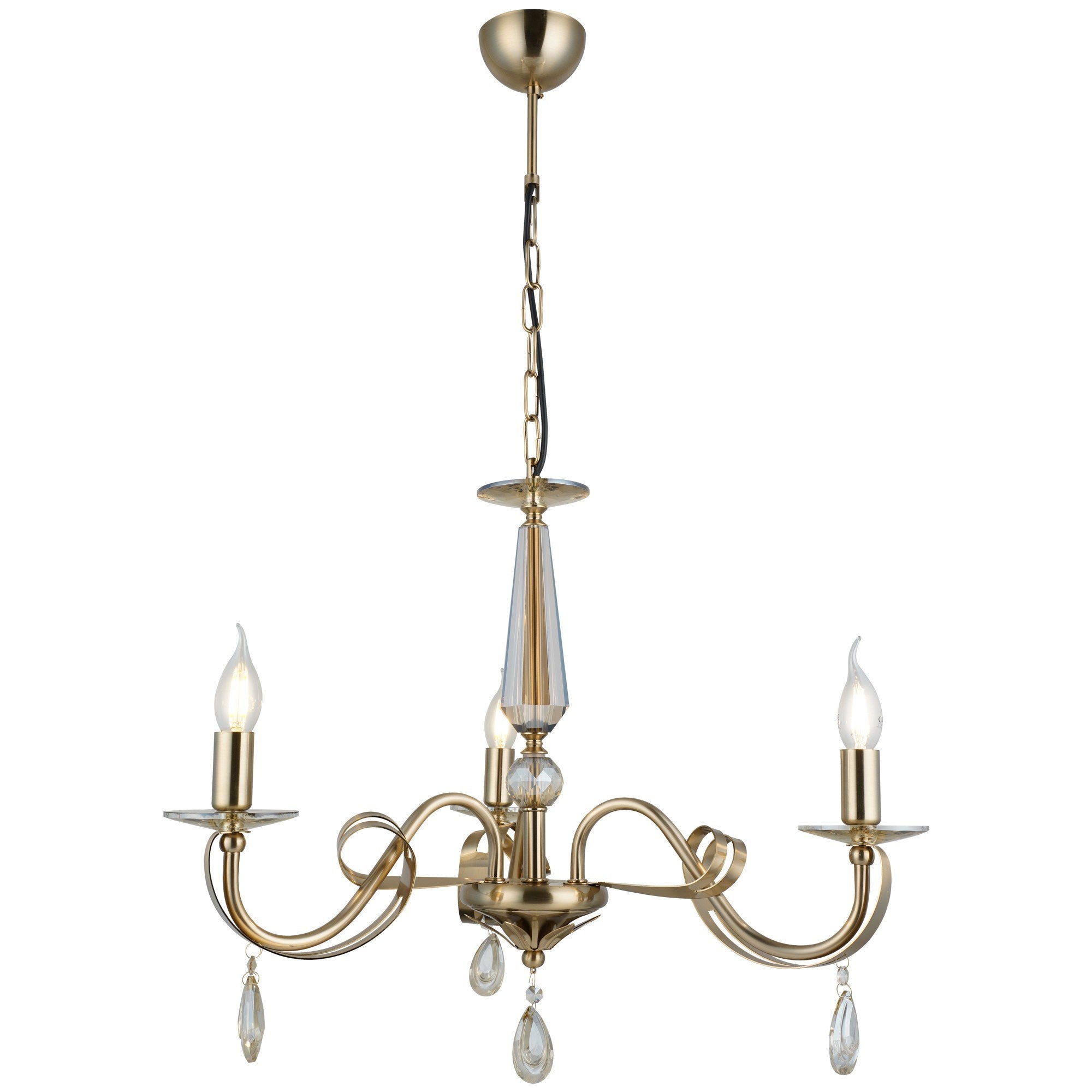 Candeeiro de Teto – 54-92 cm – Cor de antiguidade – Metal