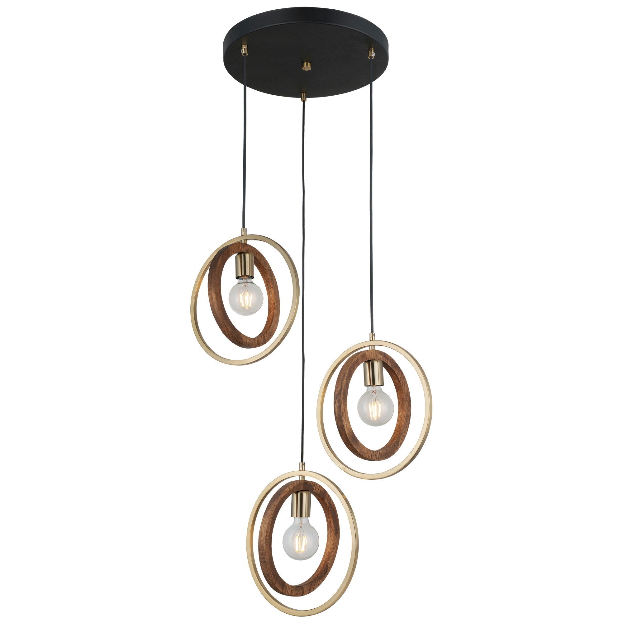 Candeeiro de Teto – 45-180 cm – Laca Antiga – Metal e Madeira
