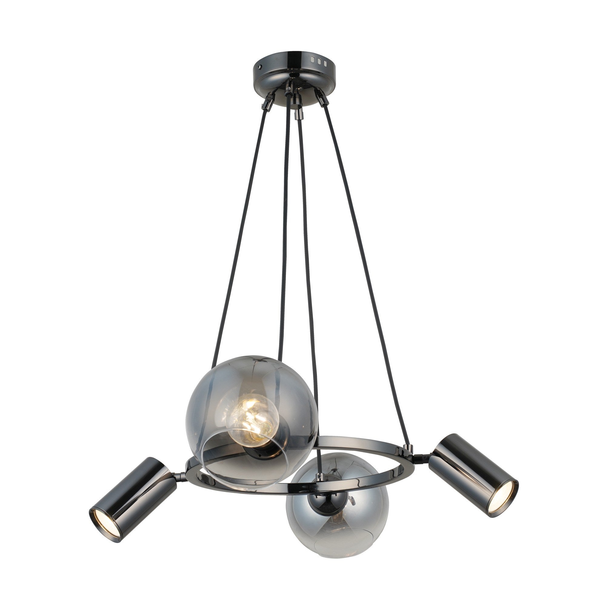 Candeeiro de Teto – 30-110 cm – Zerde – Metal com vidro