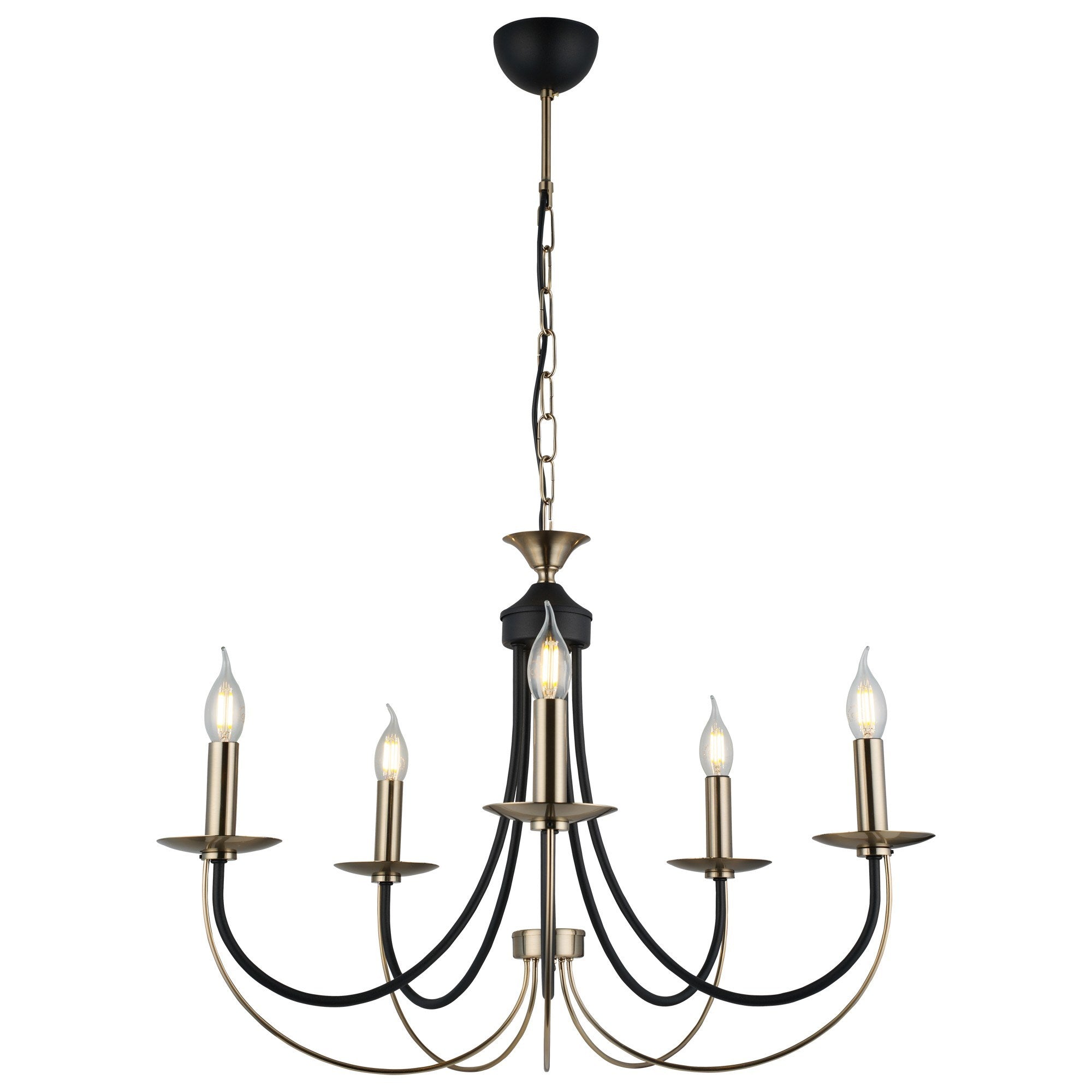 Candeeiro de Teto – 80-126,5 cm – Laca Antiga – Metal