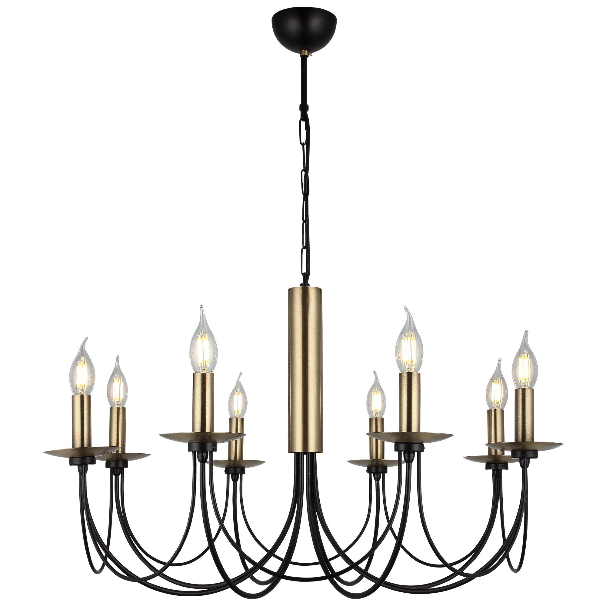 Candeeiro de Teto - 65-85 cm - Preto - Metal