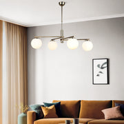 Candeeiro de Teto – 58-73 cm – Ouro – Metal com vidro