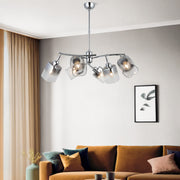 Candeeiro de Teto – 57-79 cm – Cromado – Metal e Vidro