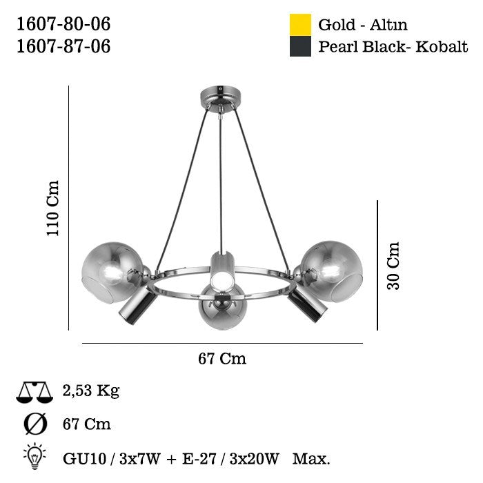 Candeeiro de Teto – Ø14 cm – Laca Antiga – Metal e Vidro