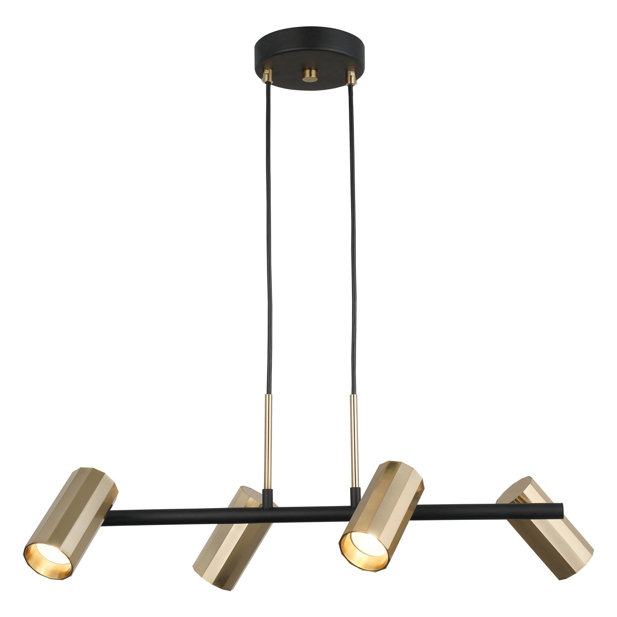Candeeiro de Teto – 50-104 cm – Preto – Metal