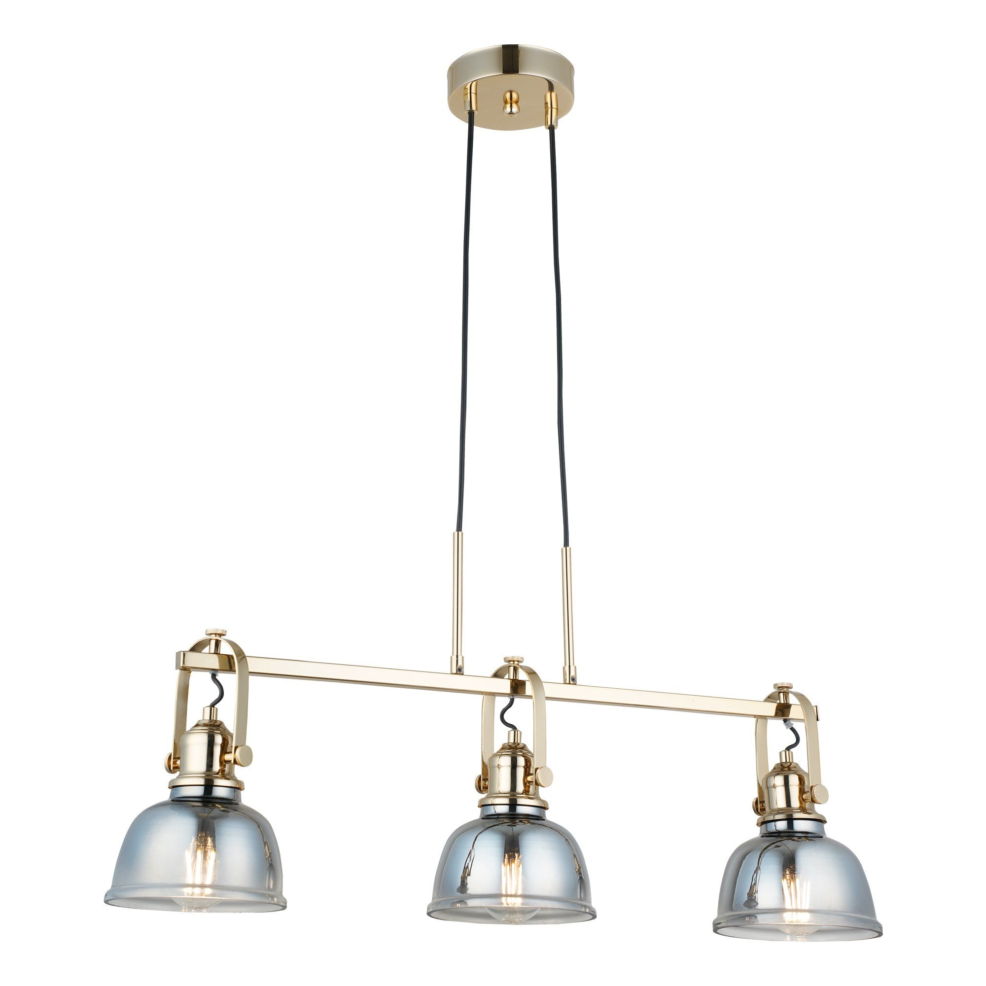 Candeeiro de Teto – Altura ajustável de 50 a 125 cm – Laca Antiga – Metal