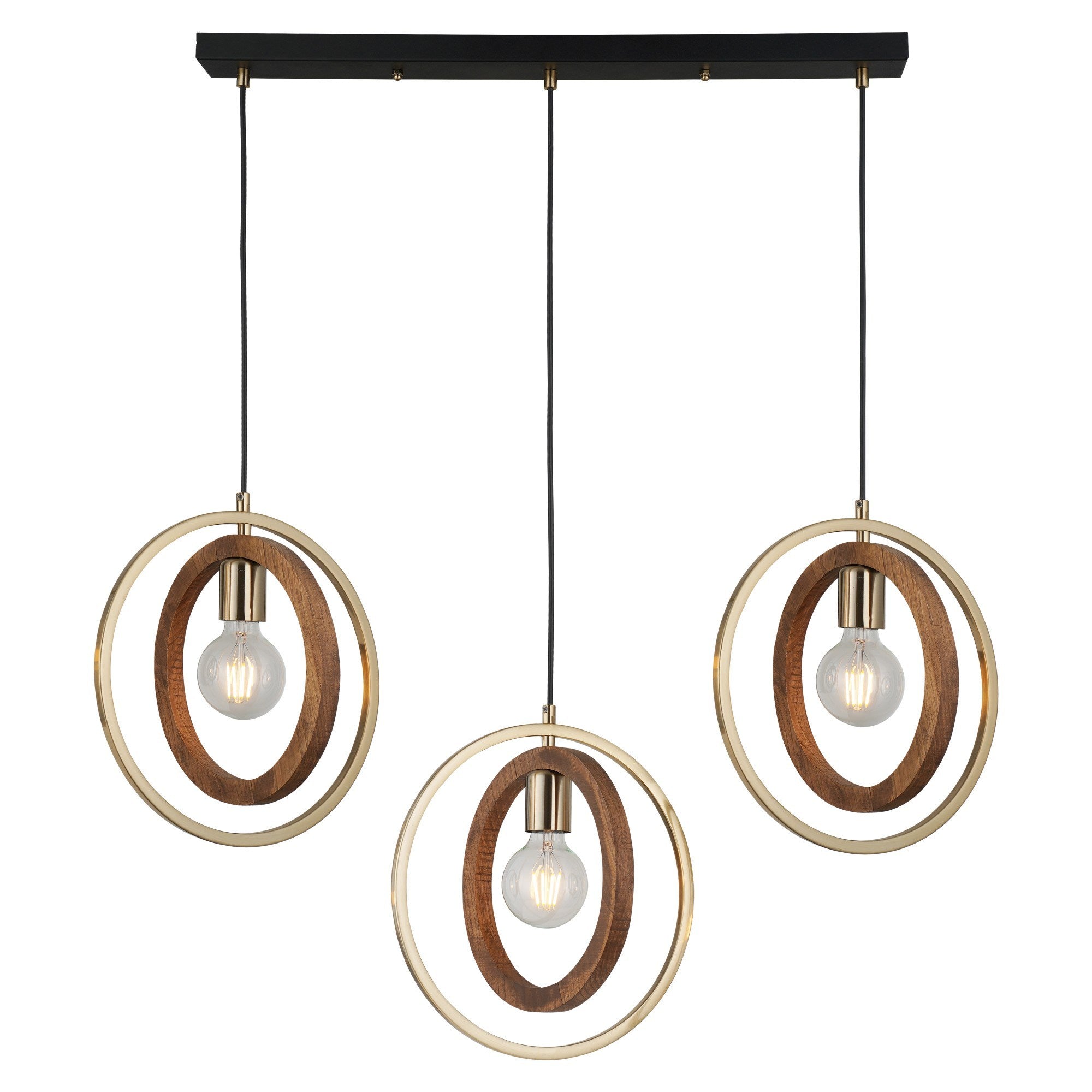Candeeiro de Teto – 45 a 180 cm – Laca Antiga – Metal e Madeira