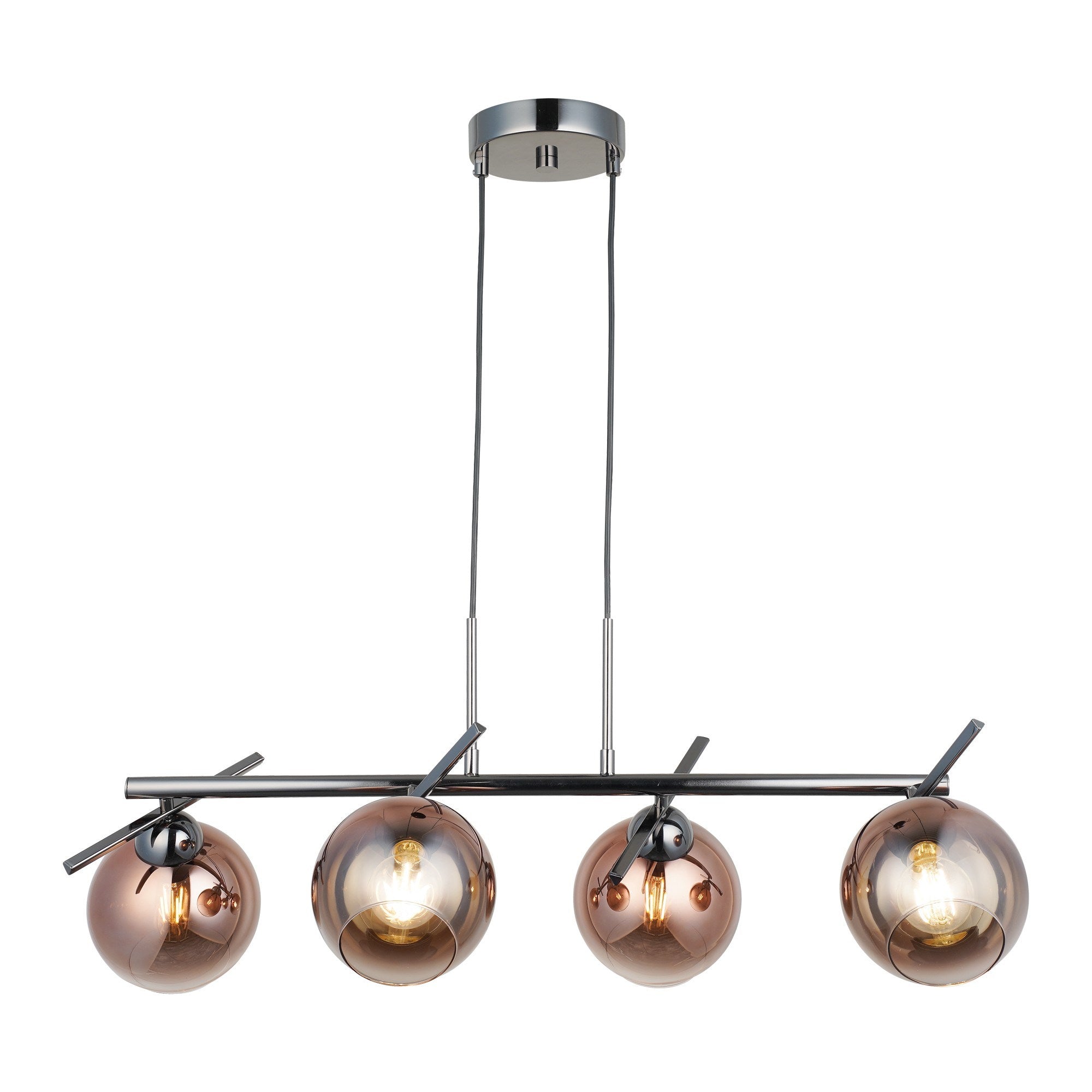 Candeeiro de Teto – 50-80 cm – Cobalto – Metal com vidro