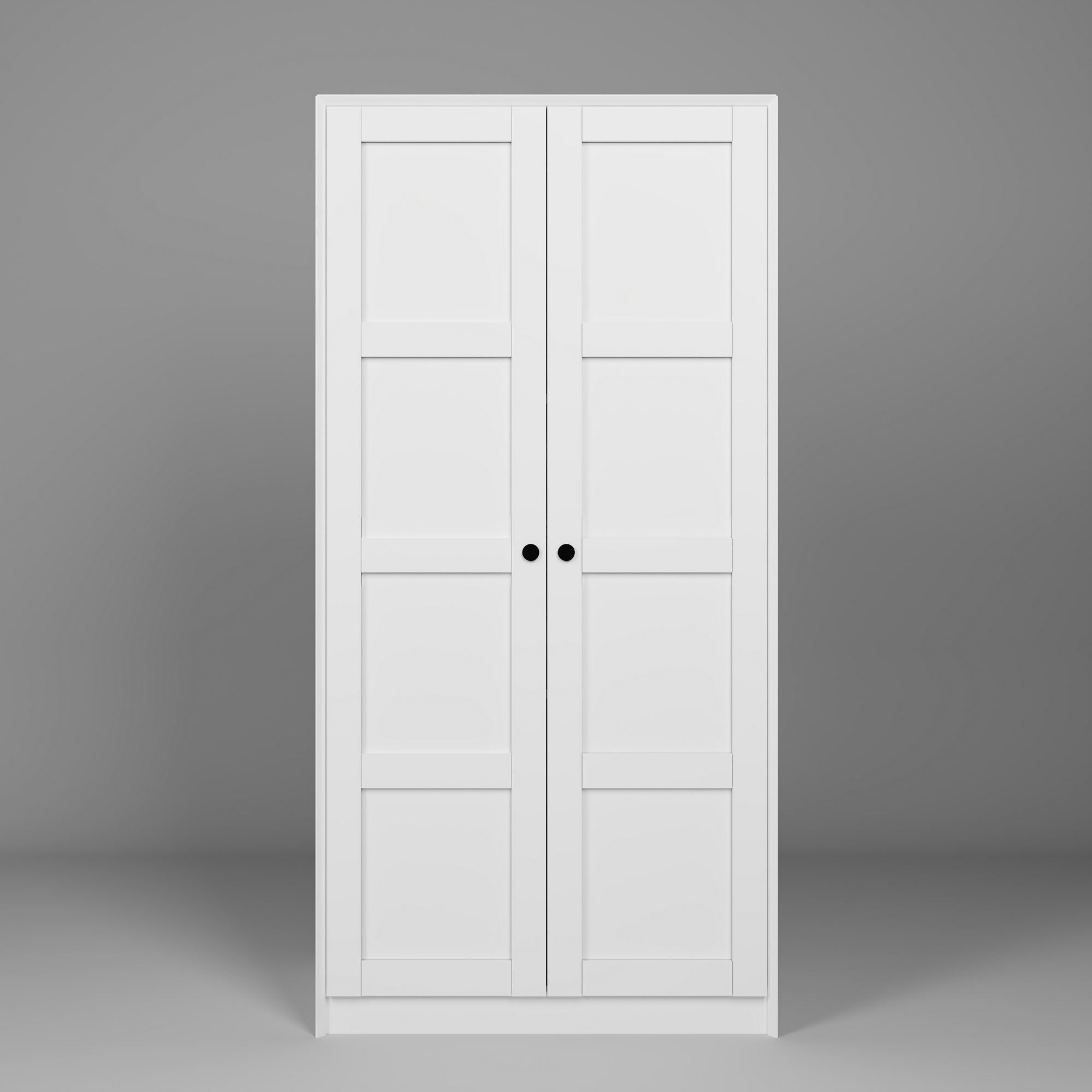 Guarda-roupa – 94 cm x 190 cm x 60 cm – Branco – Painel de partículas revestido de melamina