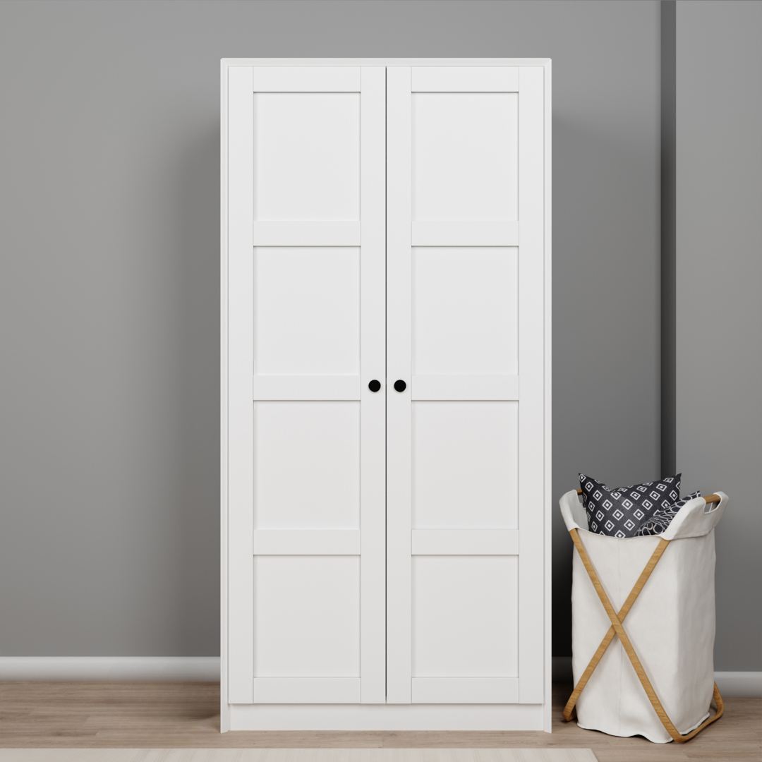 Guarda-roupa – 94cm x 190cm x 60cm – Branco – MDF