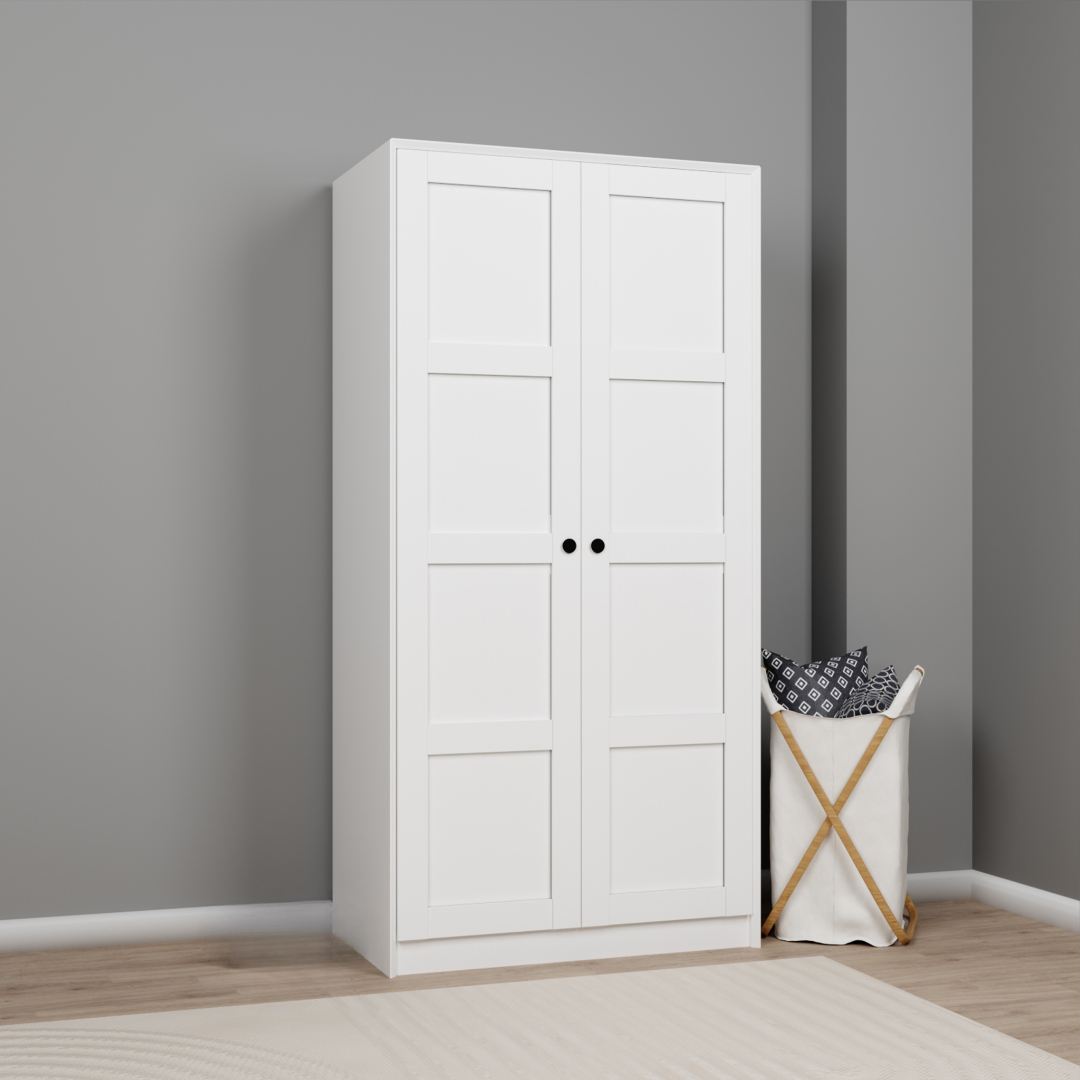 Guarda-roupa – 94cm x 190cm x 60cm – Branco – MDF