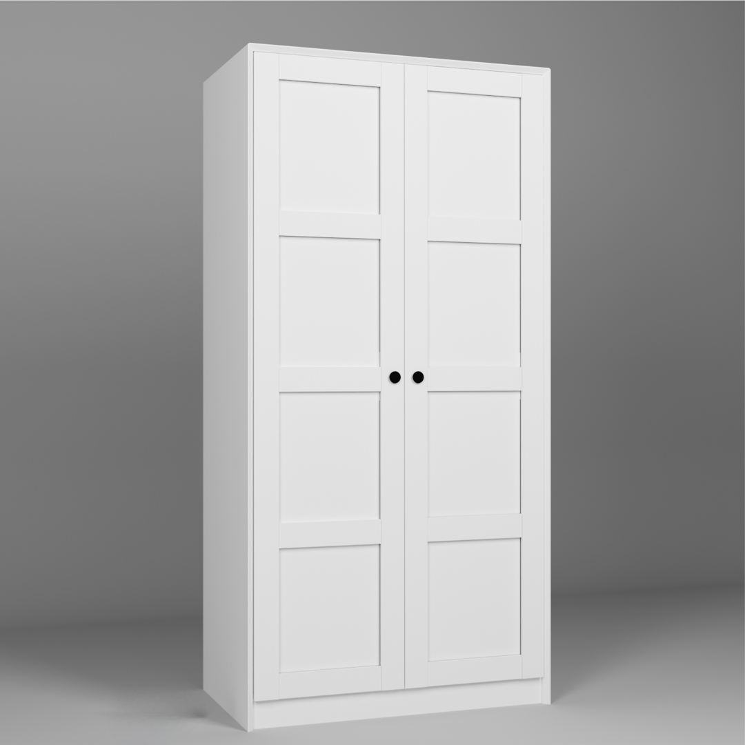Guarda-roupa – 94cm x 190cm x 60cm – Branco – MDF