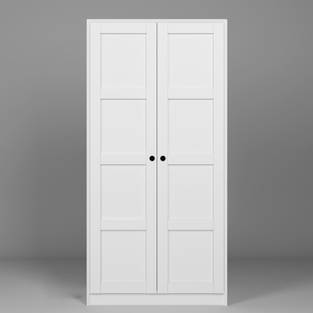 Guarda-roupa – 94cm x 190cm x 60cm – Branco – MDF