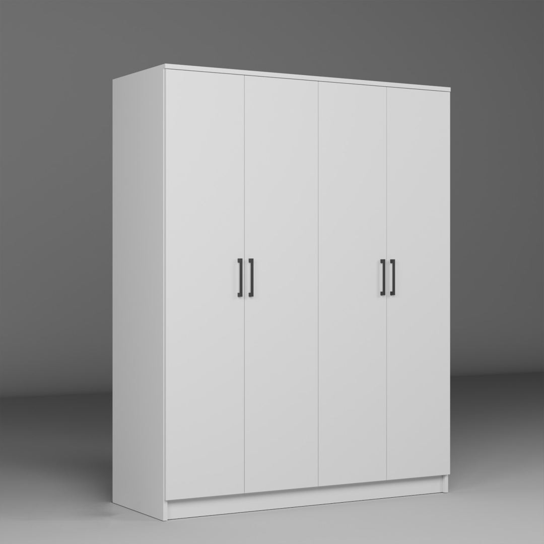 Guarda-roupa – 140 cm x 180 cm x 51,8 cm – Branco – MDF