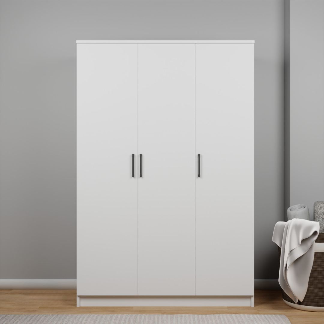 Guarda-roupa – 120 cm x 180 cm x 51,8 cm – Branca – Painel de partículas revestido com melamina