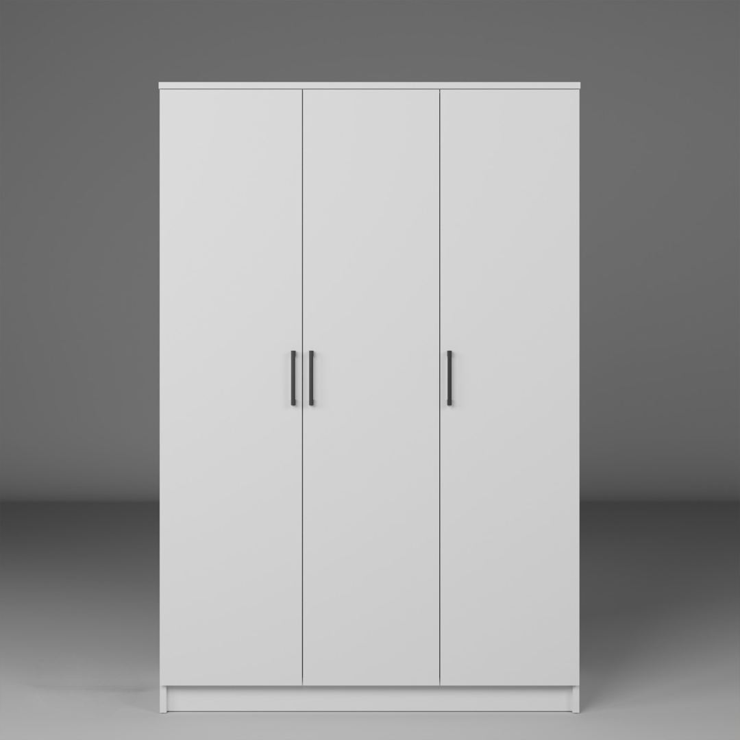 Guarda-roupa – 120 cm x 180 cm x 51,8 cm – Branca – Painel de partículas revestido com melamina
