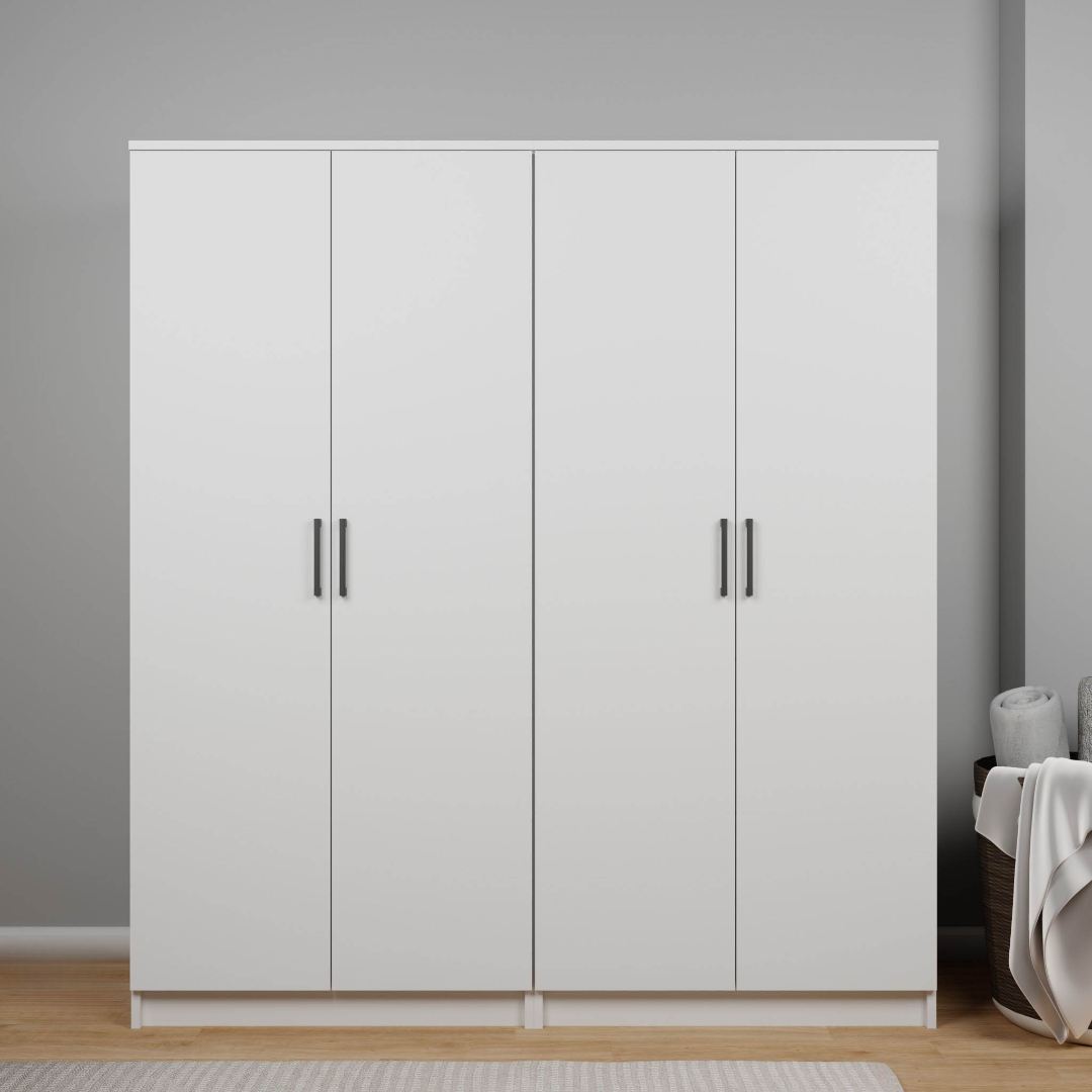 Guarda-roupa – 160 cm x 180 cm x 51,8 cm – Branco – MDF