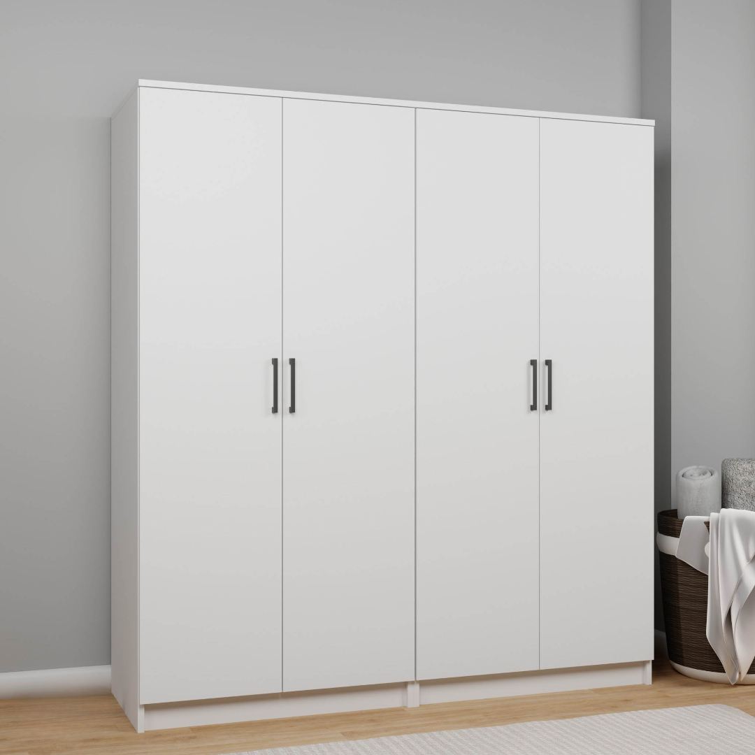 Guarda-roupa – 160 cm x 180 cm x 51,8 cm – Branco – MDF