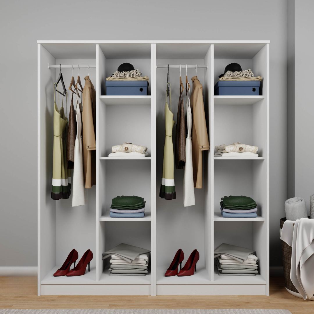 Guarda-roupa – 160 cm x 180 cm x 51,8 cm – Branco – MDF