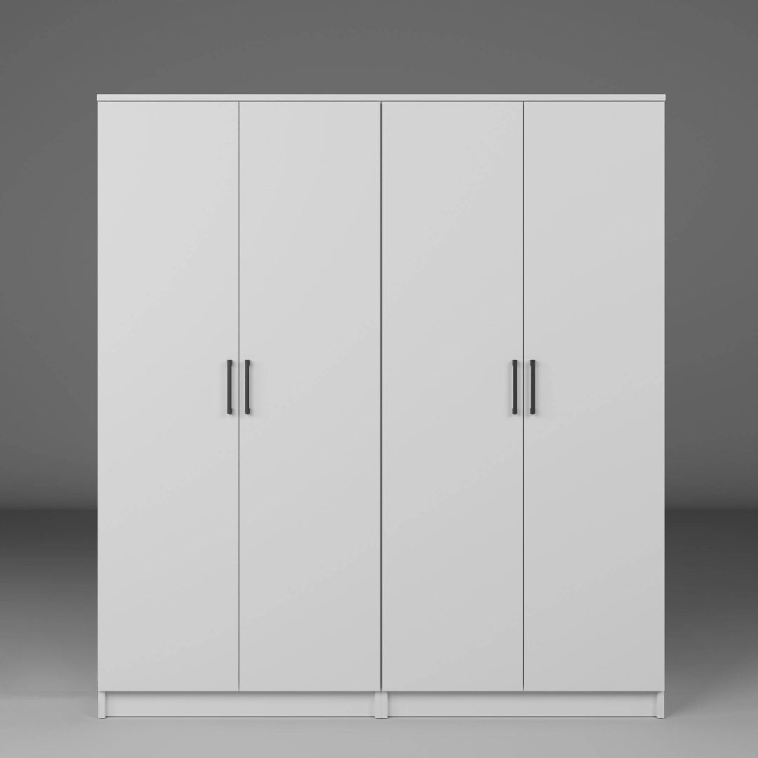 Guarda-roupa – 160 cm x 180 cm x 51,8 cm – Branco – MDF